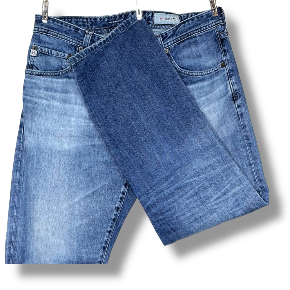 AG Jeans The Graduate Tailored Leg Mens Jeans Blue Wash Size 34x28‎